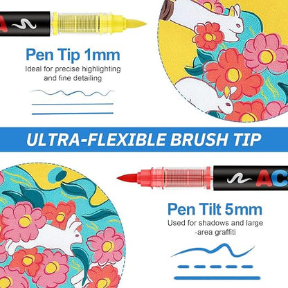 Acrylic Brush Marker Set