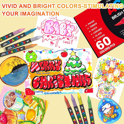 Dual-Tip Acrylic Paint Marker Set