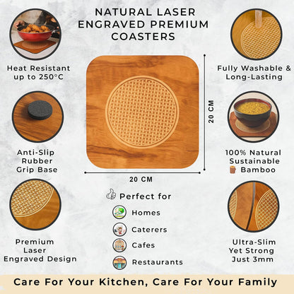 Wooden Heat Resistant Round Coaster