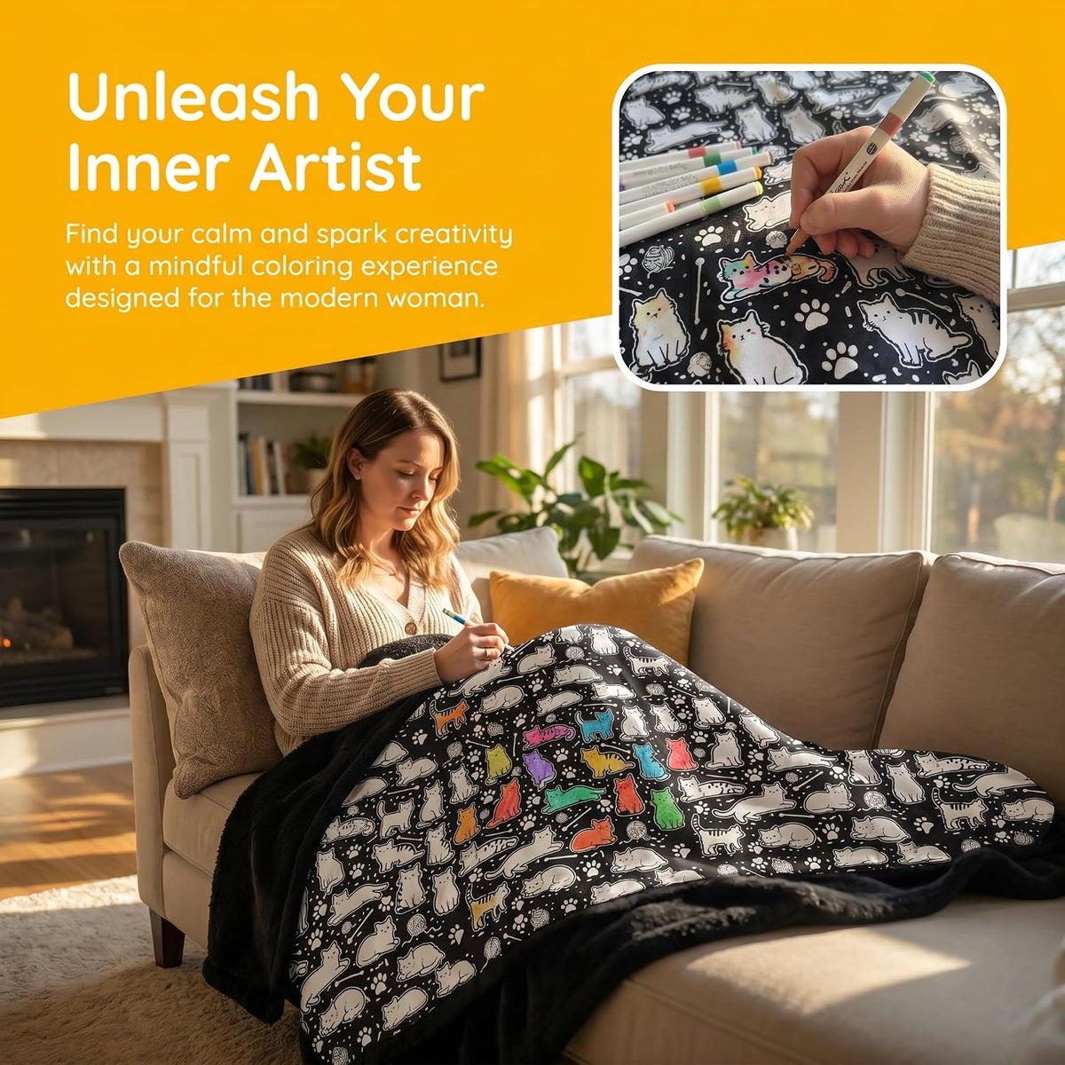 Creative Coloring Blanket