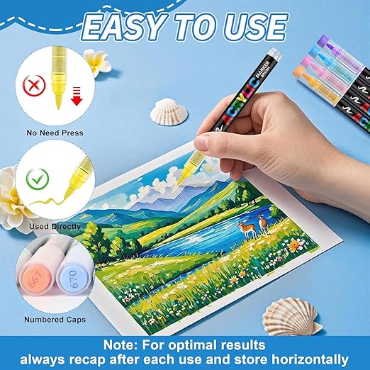 Acrylic Brush Marker Set