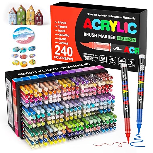 Acrylic Brush Marker Set