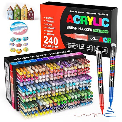 Acrylic Brush Marker Set