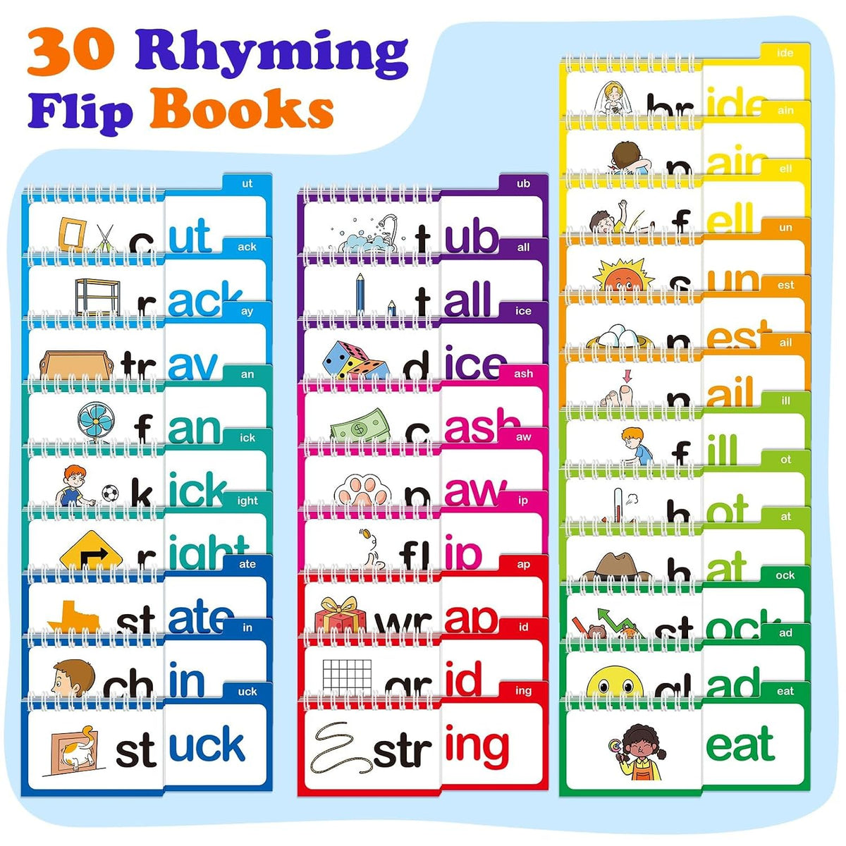 30 Read and Rhyme Flip Books