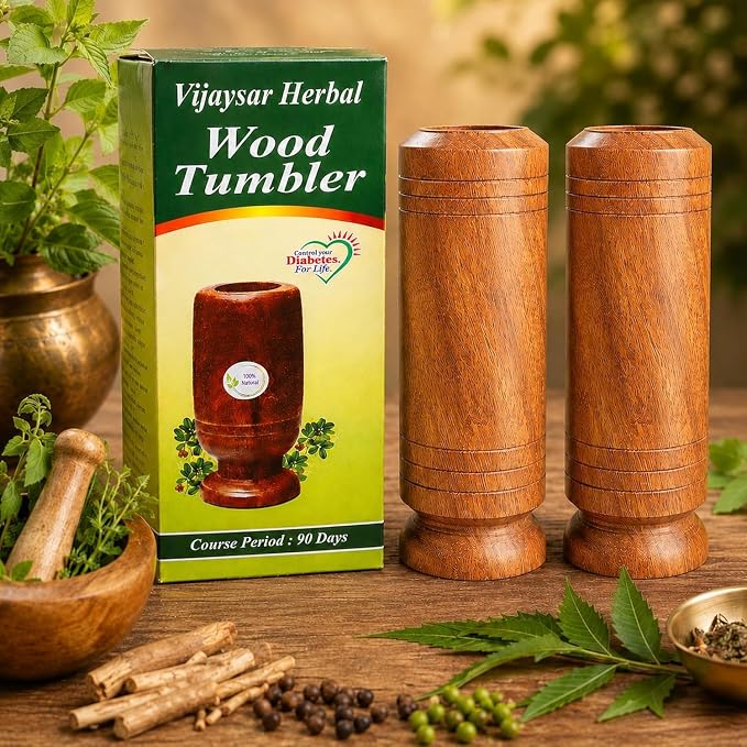 Herbal Wooden Tumbler (Pack of 2)