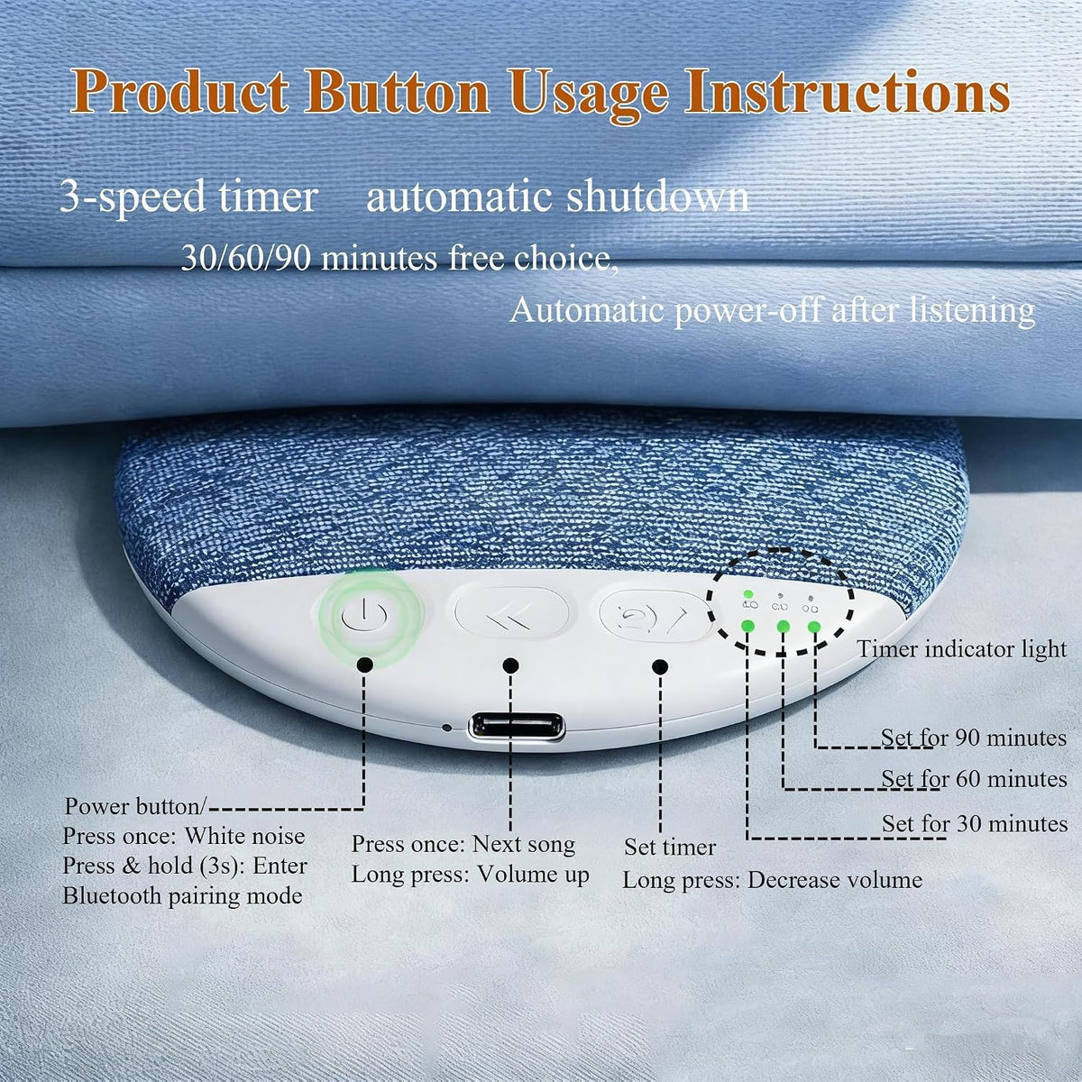 Under Pillow Bluetooth Speaker
