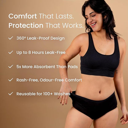 Pack of 2 Mid Waist Hipster Panties