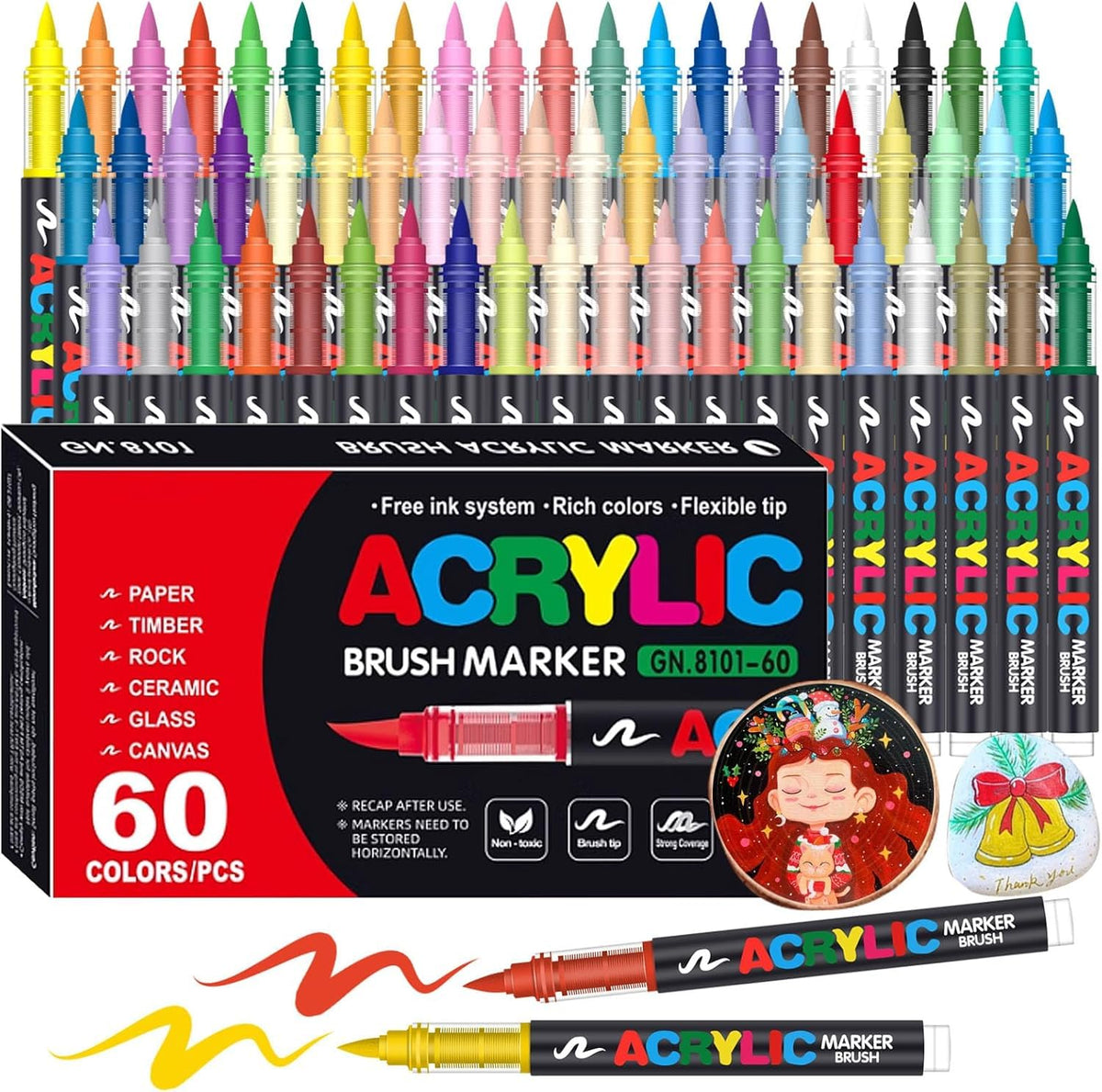 Dual-Tip Acrylic Paint Marker Set