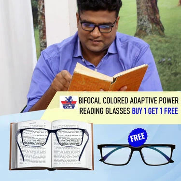 Bifocal Colored Adaptive Power Reading Glasses Buy 1 Get 1 FREE (BCORG5)