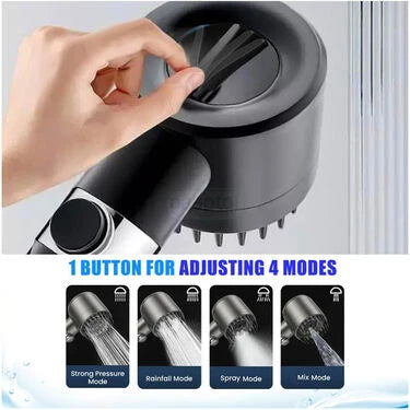 4 In 1 High Pressure Massage Shower Head (CHNTSH)