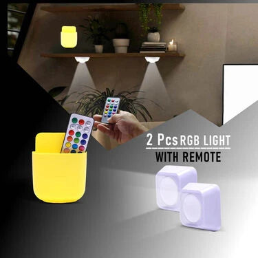 2 Pcs RGB Light With Remote