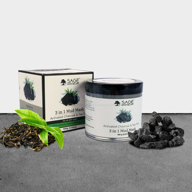 Natural Activated Charcoal & Tea Tree 3-in-1 Mud Face Mask