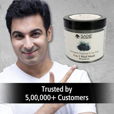 Natural Activated Charcoal & Tea Tree 3-in-1 Mud Face Mask