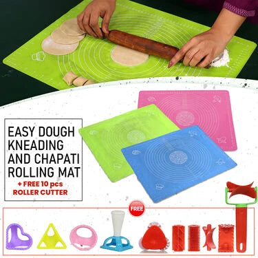 Silicone Mat + Free 10 Pcs Roller Cutter (SM2)