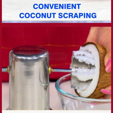 Stainless Steel Vada Maker + Coconut Scrapper + Dosa Batter Spreader + Free Coconut Opener (VMCS2)