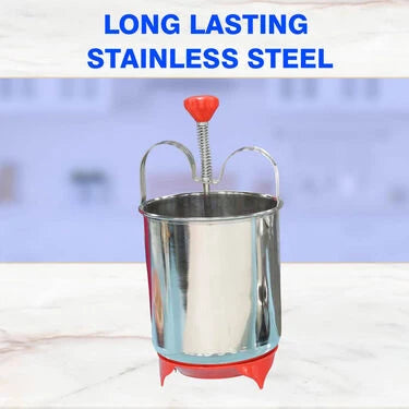 Stainless Steel Vada Maker + Coconut Scrapper + Dosa Batter Spreader + Free Coconut Opener (VMCS2)