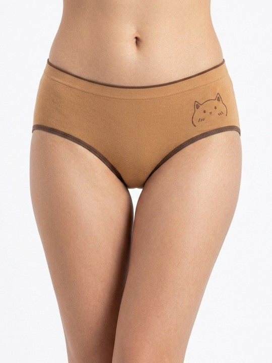 Women Printed Assorted Cotton Hipster Briefs (Pack of 4)