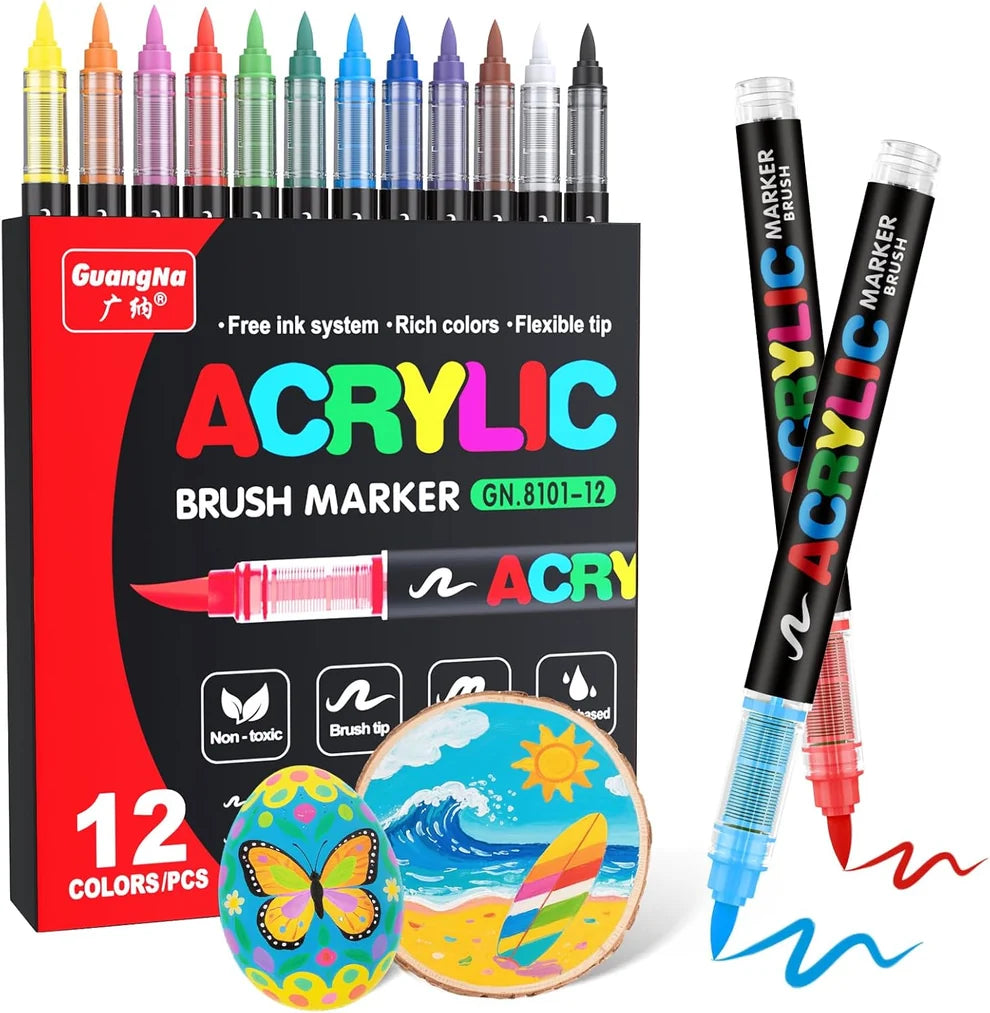 Acrylic Brush Marker Set