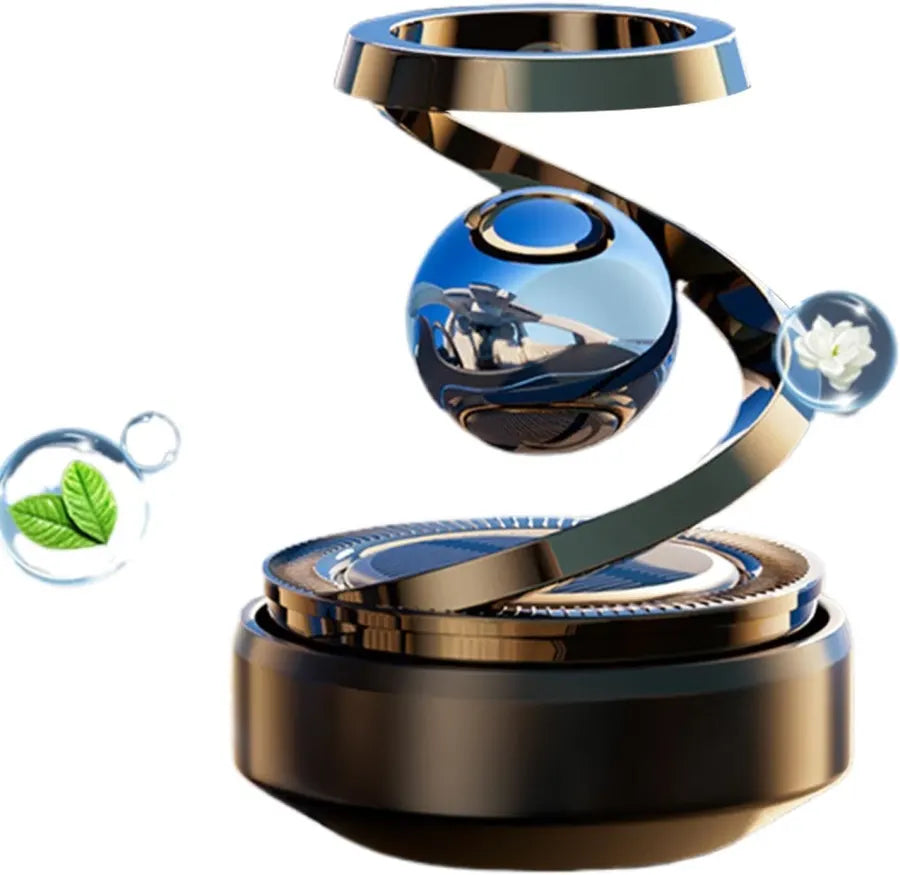 Plastic Solar Powered Levitating Ball Illusion Car Interior Dashboard Air Freshener