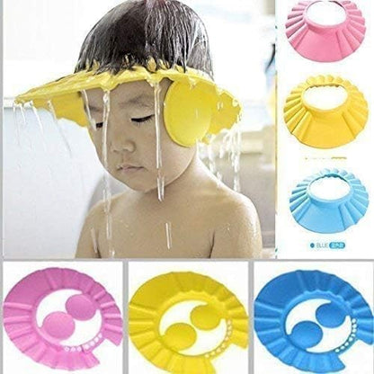 Silicone Baby Bath Shower Cap with Adjustable Snap Buttons (Pack of 2)