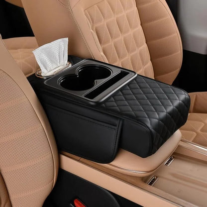 Smart Console Armrest Organizer with Storage Cup Holder & Phone Slot