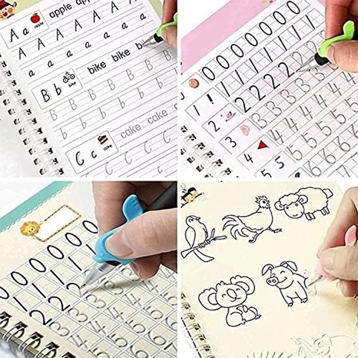 8.5 Inch Lcd Writing Pad with 4 Sank Magic Book For Kids