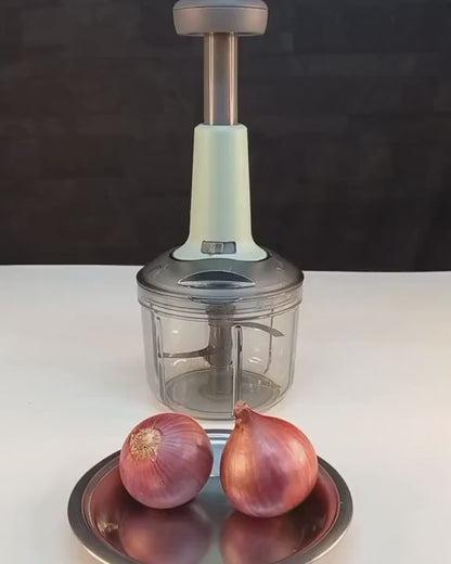 10 sec Onion & Veg Push Chopper + Garlic Crusher + Smart Knife