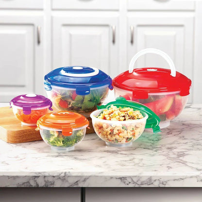10 Pcs See Through Push & Lock Bowl Set