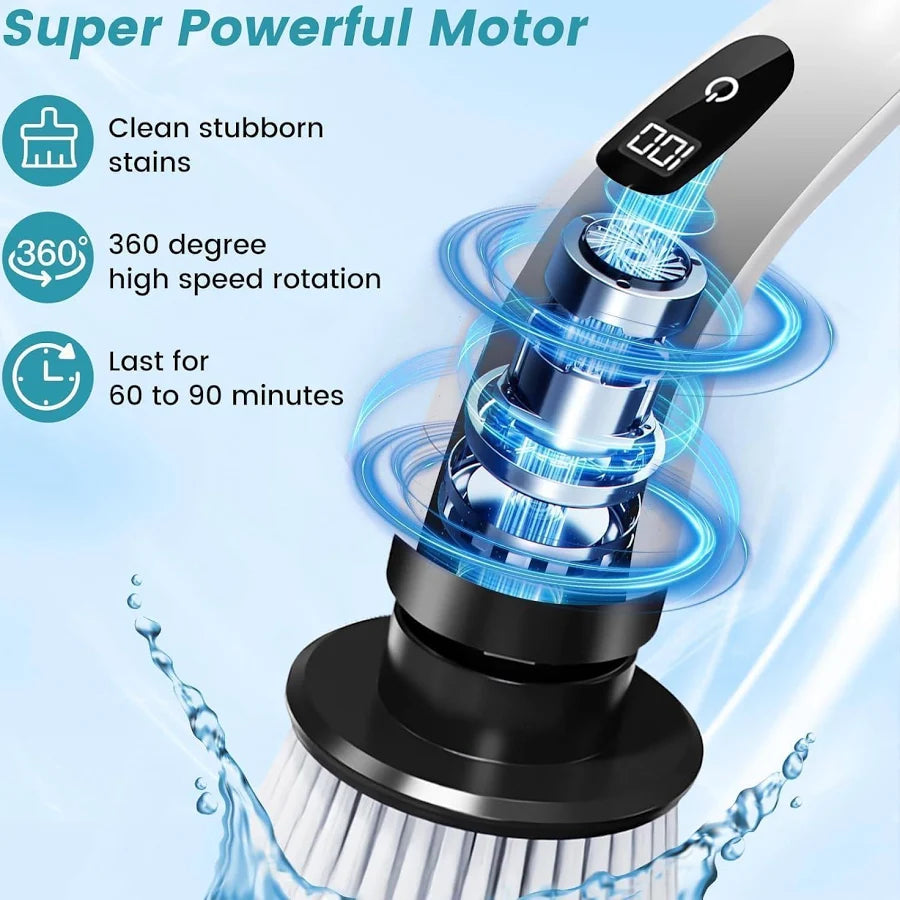 9-in-1 Electric Spin Scrubber