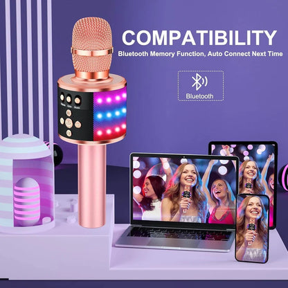 Multi-Function Chargeable Bluetooth Wireless Singing Mike With Speaker (BLS9)