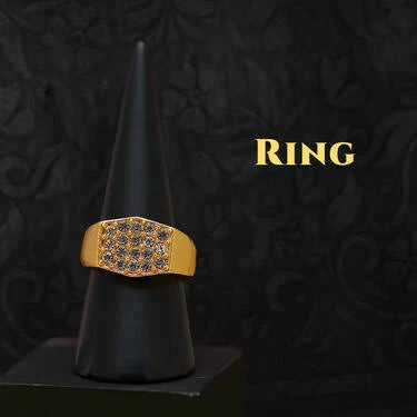 2 Golden Chain + Bracelet + Ring + Free Watch