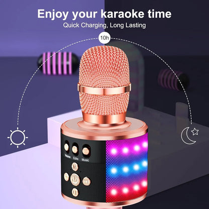Multi-Function Chargeable Bluetooth Wireless Singing Mike With Speaker (BLS9)
