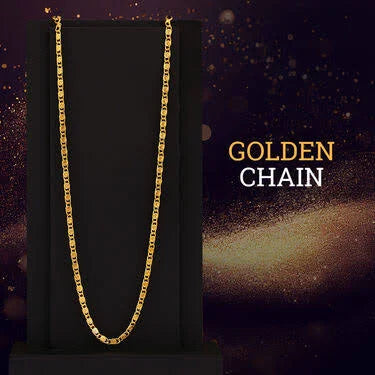 2 Golden Chain + Bracelet + Ring + Free Watch