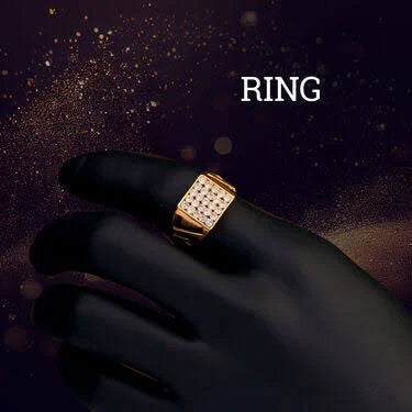 2 Golden Chain + Bracelet + Ring + Free Watch