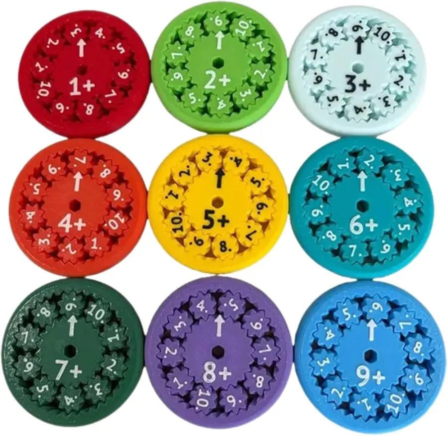 Math Fidget Rotating Wheel Counting Educational Toy